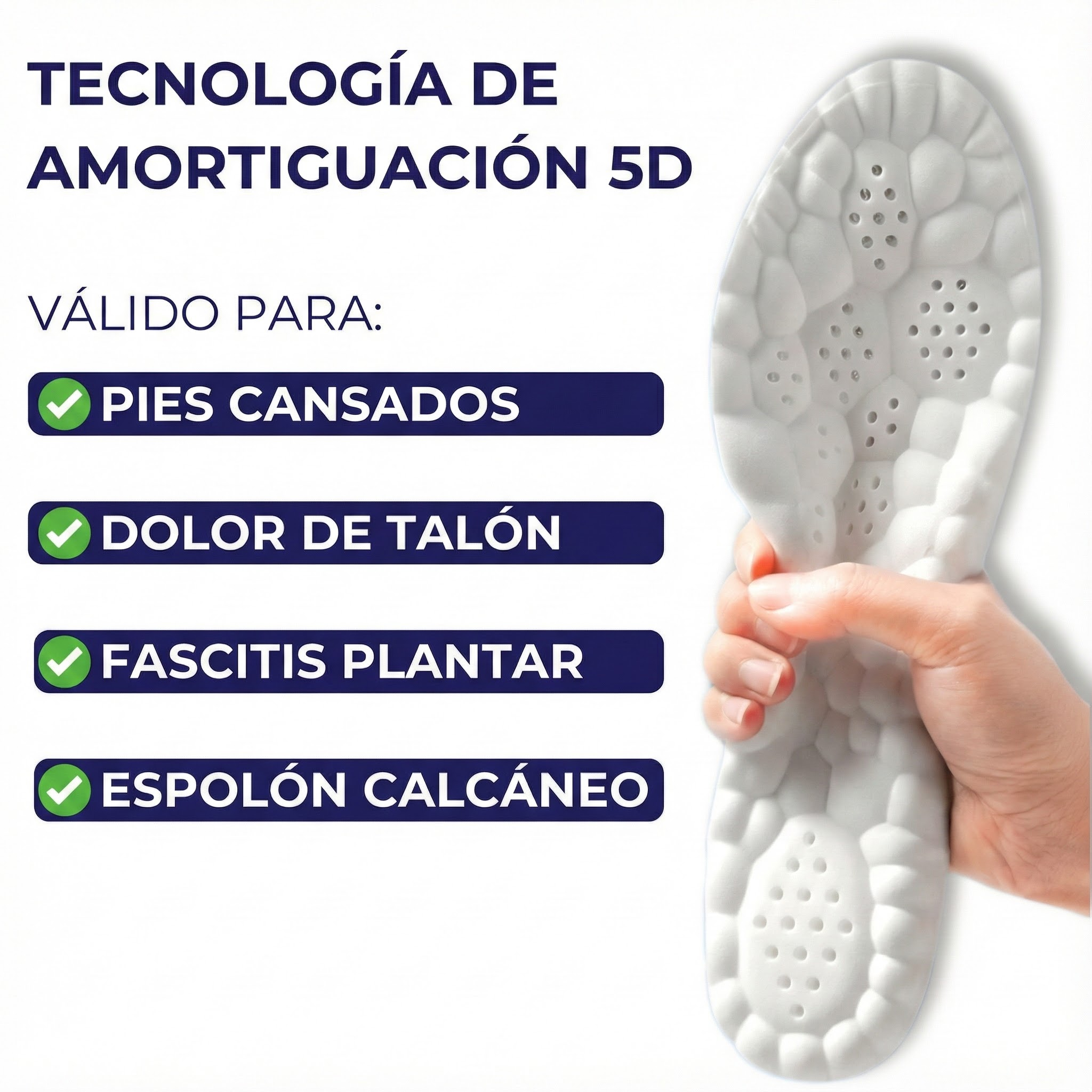 Lindonia® Plantillas Cloud 5D - Alivio del dolor, fascitis y pies cansados