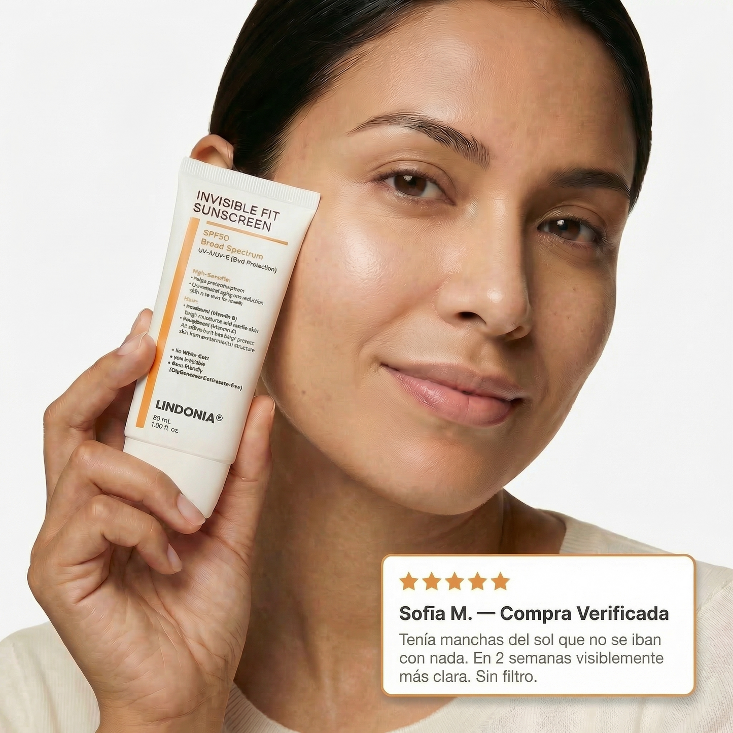 Lindonia® Bloqueador Glow Coreano SPF50