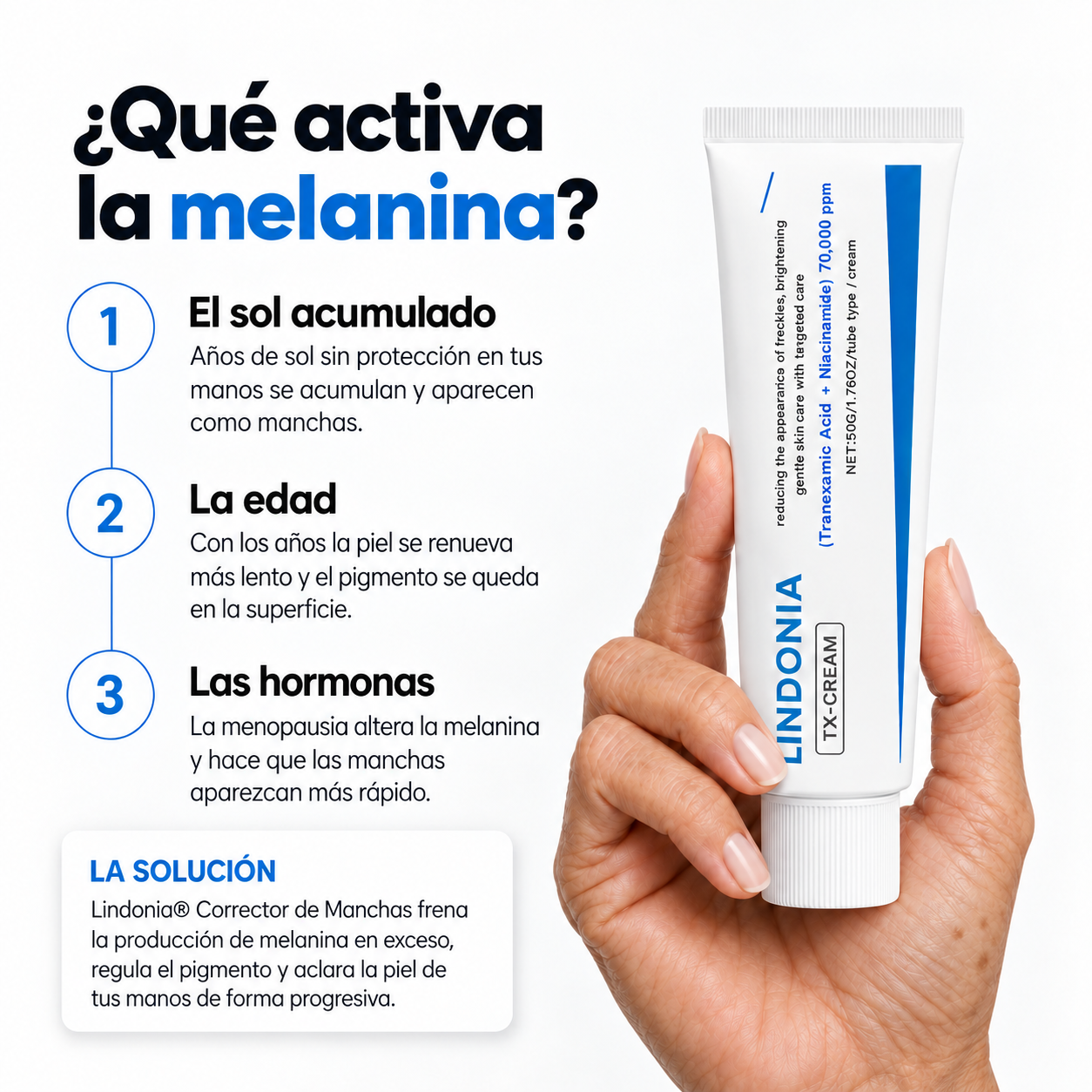 Lindonia® Corrector de Manchas para Manos