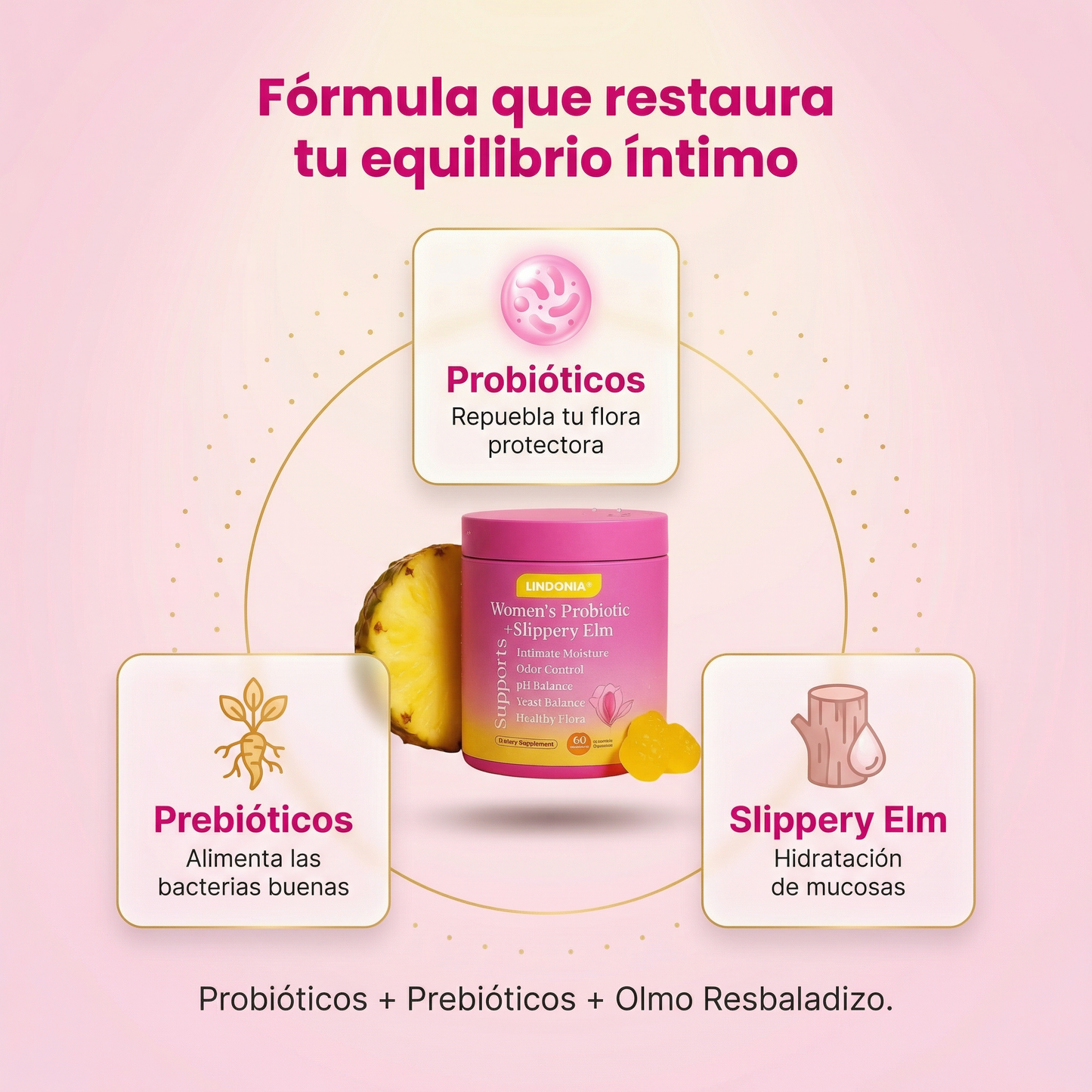 Lindonia® Balance Íntimo - Gomitas probióticas femeninas