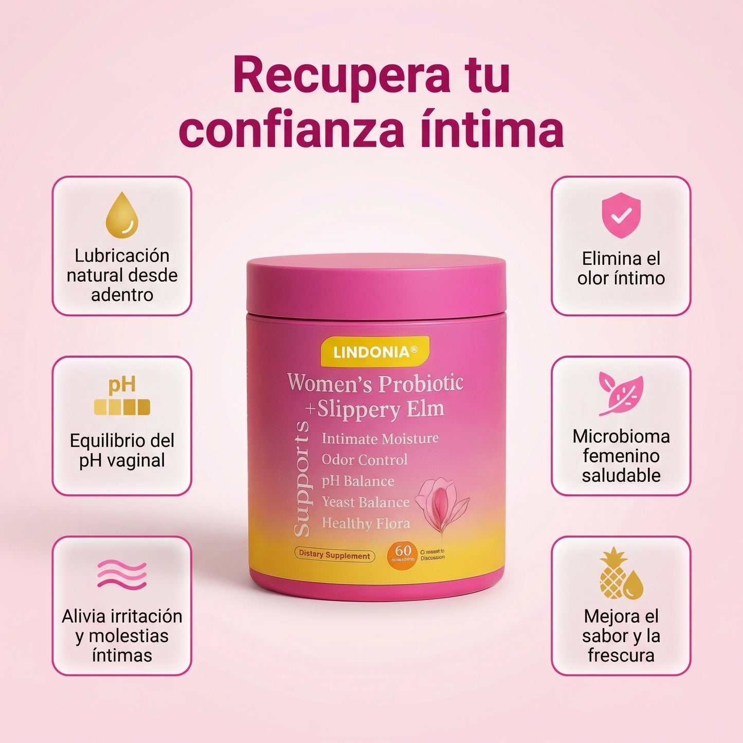 Lindonia® Balance Íntimo - Gomitas probióticas femeninas